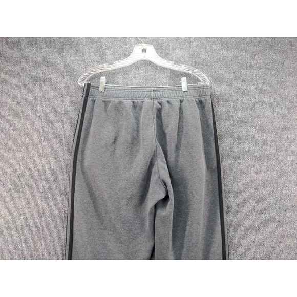 Adidas Athletic Sweatpants Size L Gray Black Stripes 15.5W 27.5 Inseam - Picture 6 of 11